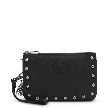 Kipling Creativity Extra Large Metallic Wristlet Táska Fekete | HU 2064FD